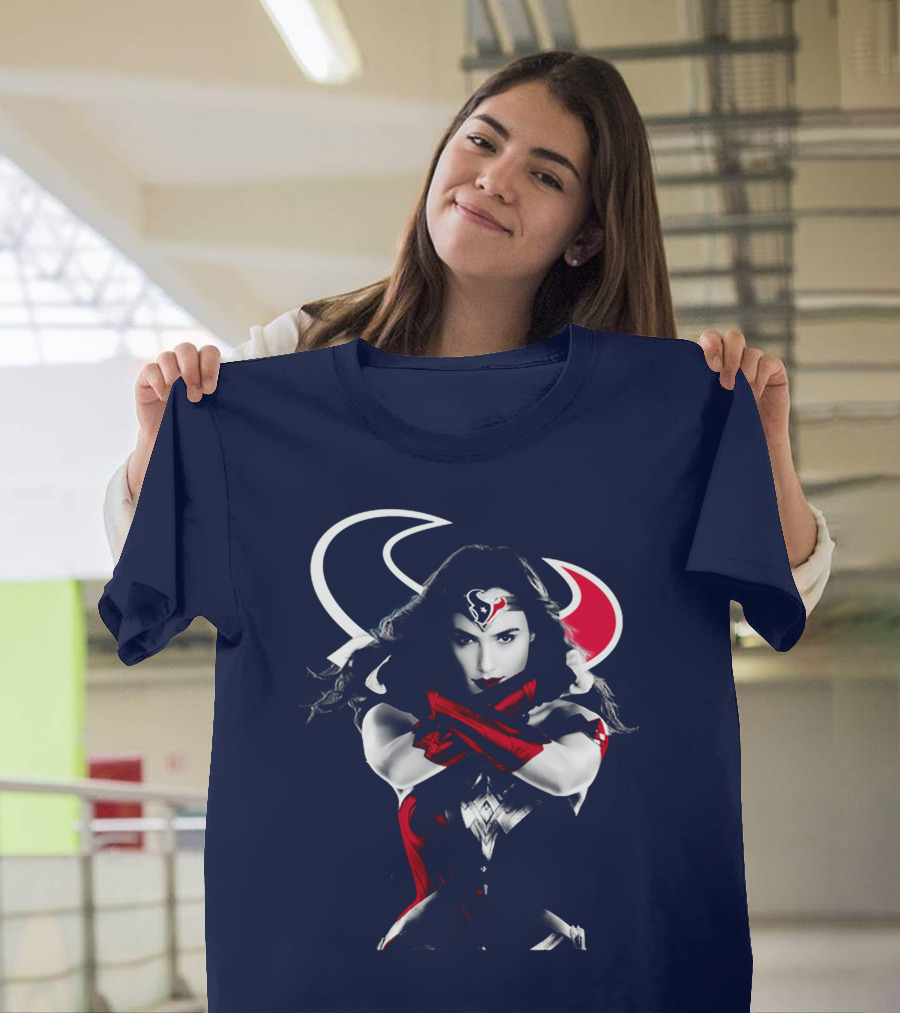 Houston Texans Wonder Woman Hero Icon T-Shirt