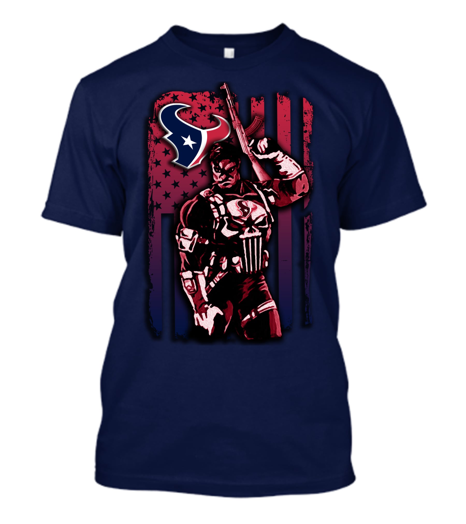 Houston Texans Marvel Punisher Star-Spangled Hero T-Shirt
