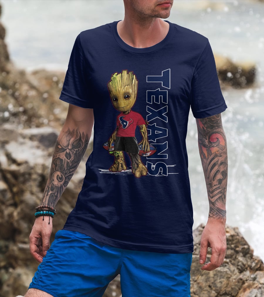 Groot Houston Texans NFL Team Fan Mascot T-Shirt