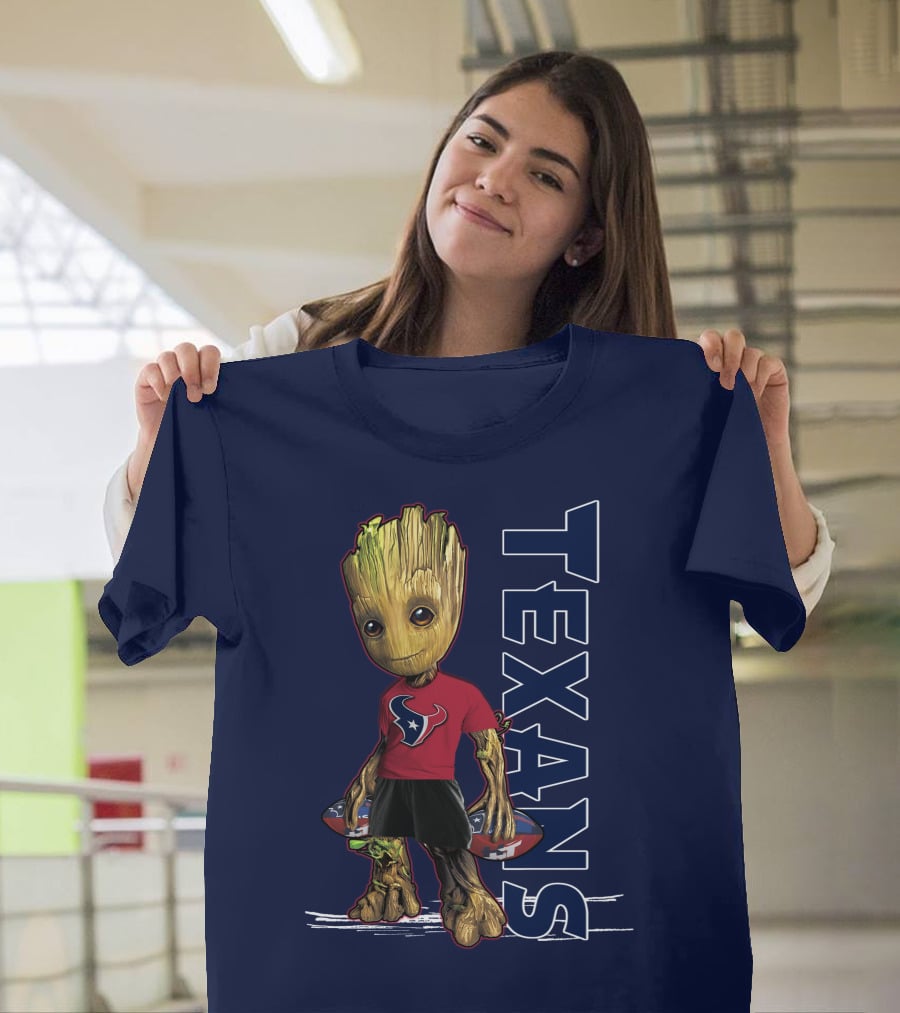 Groot Houston Texans NFL Team Fan Mascot T-Shirt