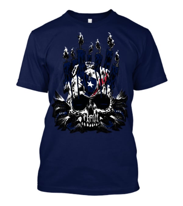 Houston Texans 31 Skull With Flames And Lone Star Flag Theme T-Shirt