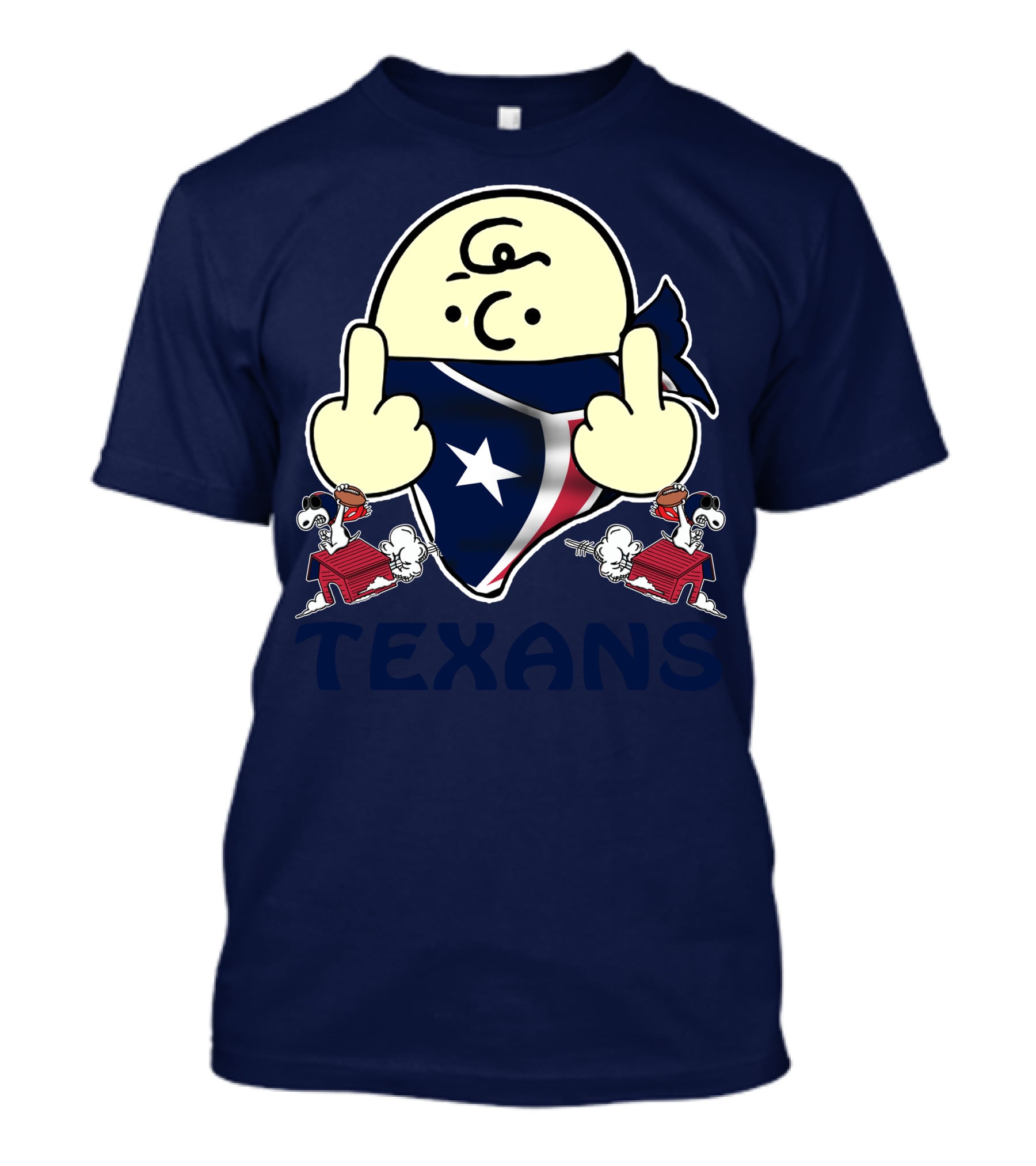 Houston Texans Snoopy Middle Finger T-Shirt