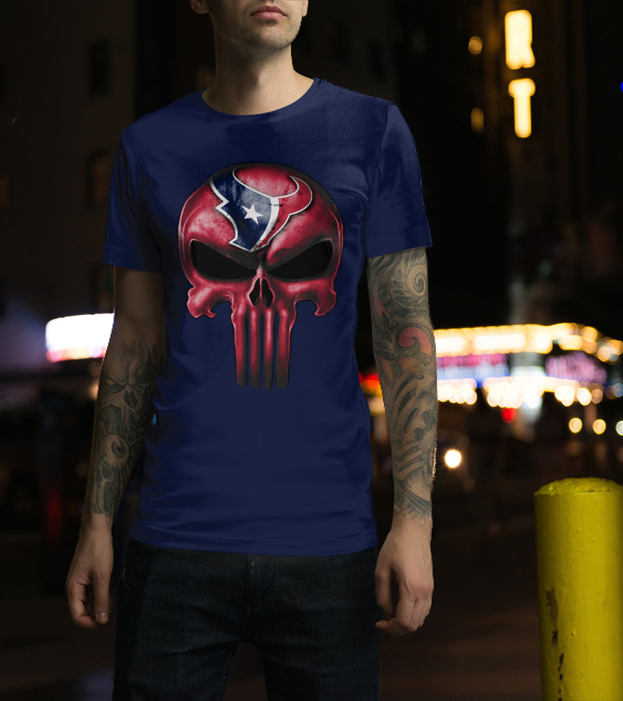 Punisher Skull Houston Texans T-Shirt