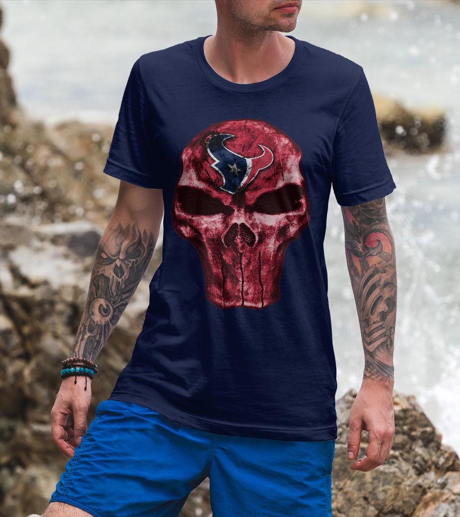 Houston Texans Skull Emblem T-Shirt