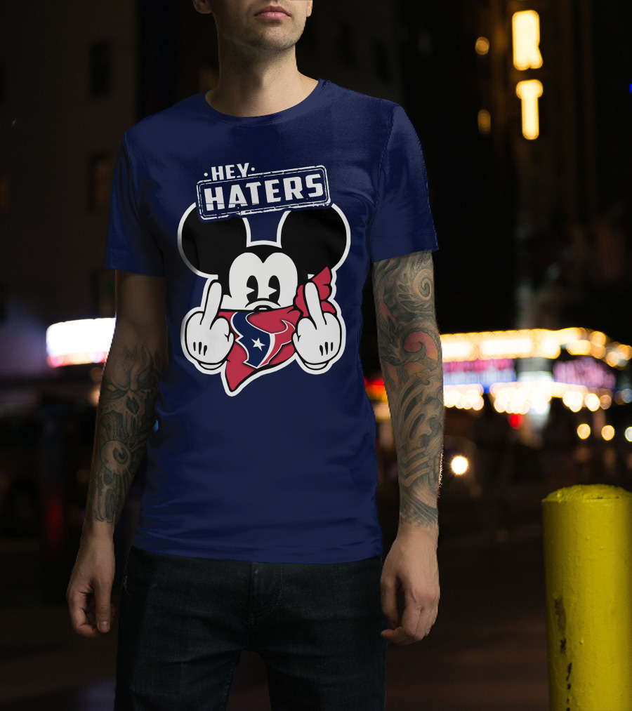 Hey Haters Mick Houston Texans Bandana Display T-Shirt
