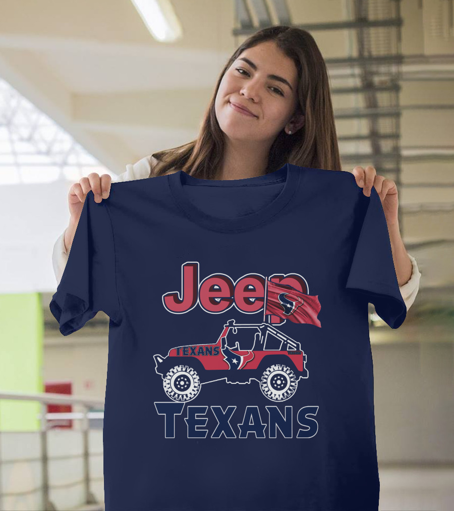 Jeep Texans Houston NFL Flag T-Shirt