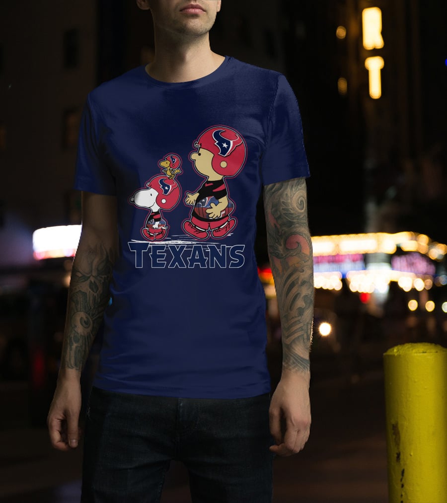Houston Texans Snpfootball Cartoon Characters T-Shirt