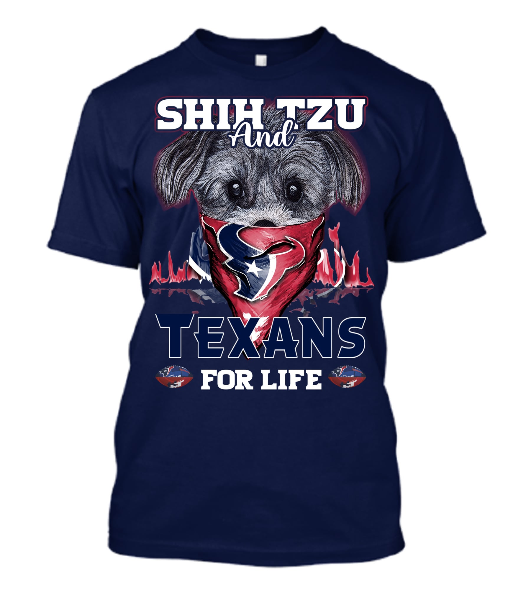 Shih Tzu And Texans For Life T-Shirt
