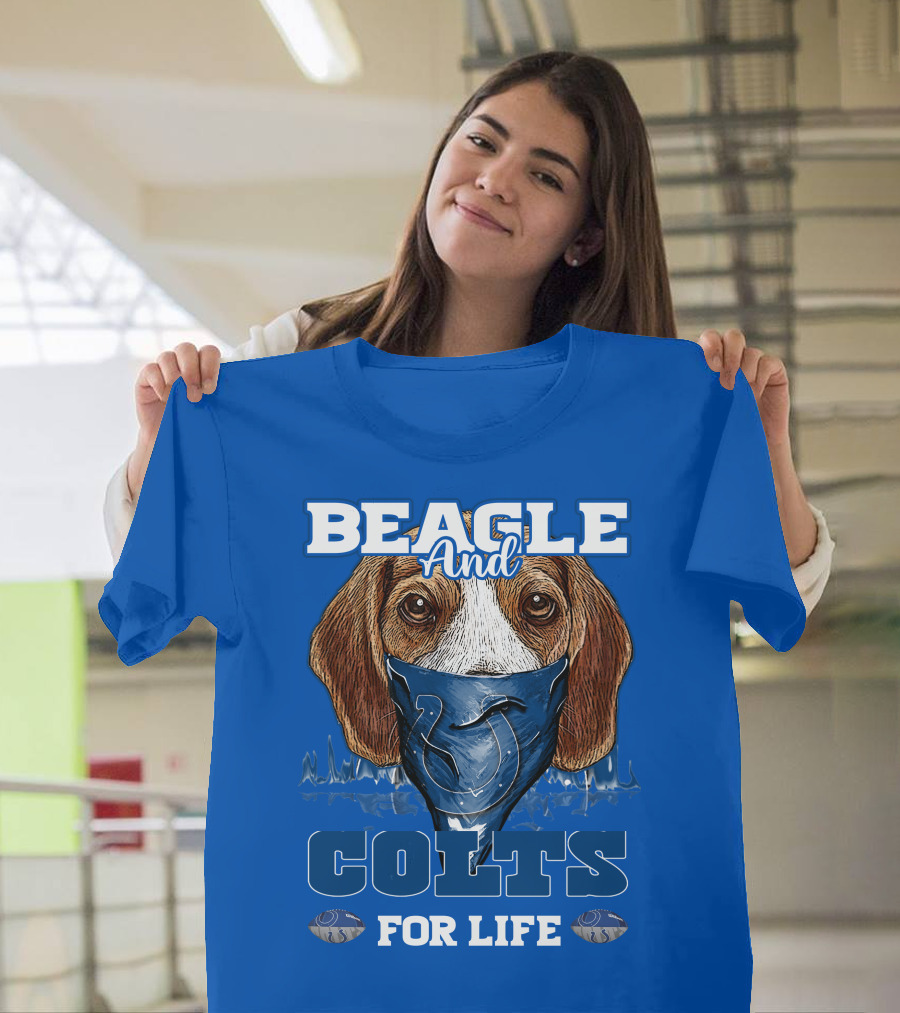 Beagle And Colts For Life Indianapolis Colts T-Shirt