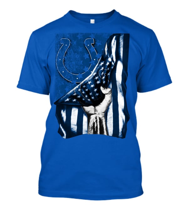 Indianapolis Colts American Flag Horseshoe T-Shirt