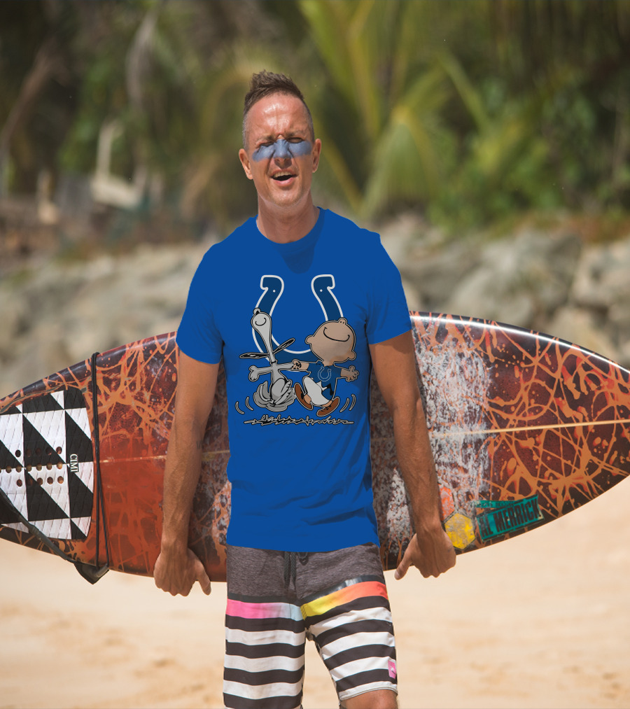 Indianapolis Colts Snoopy And Charlie Brown Dancing T-Shirt