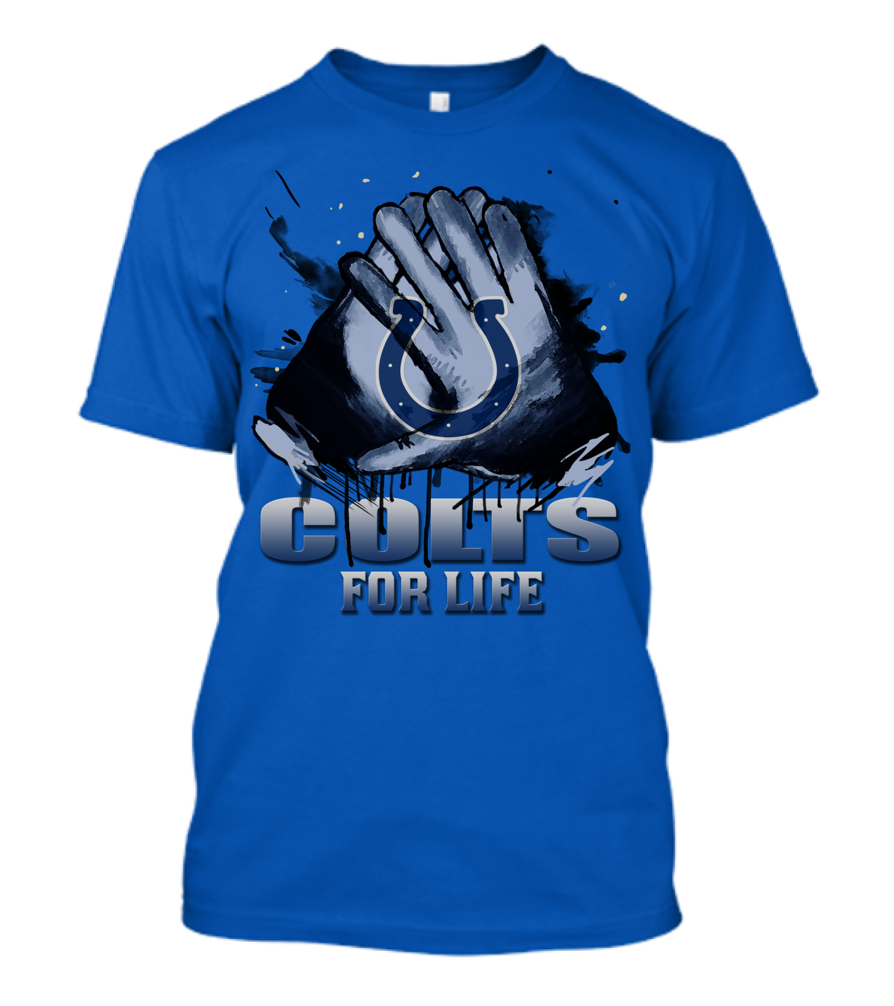 Indianapolis Colts For Life Hands Logo T-Shirt