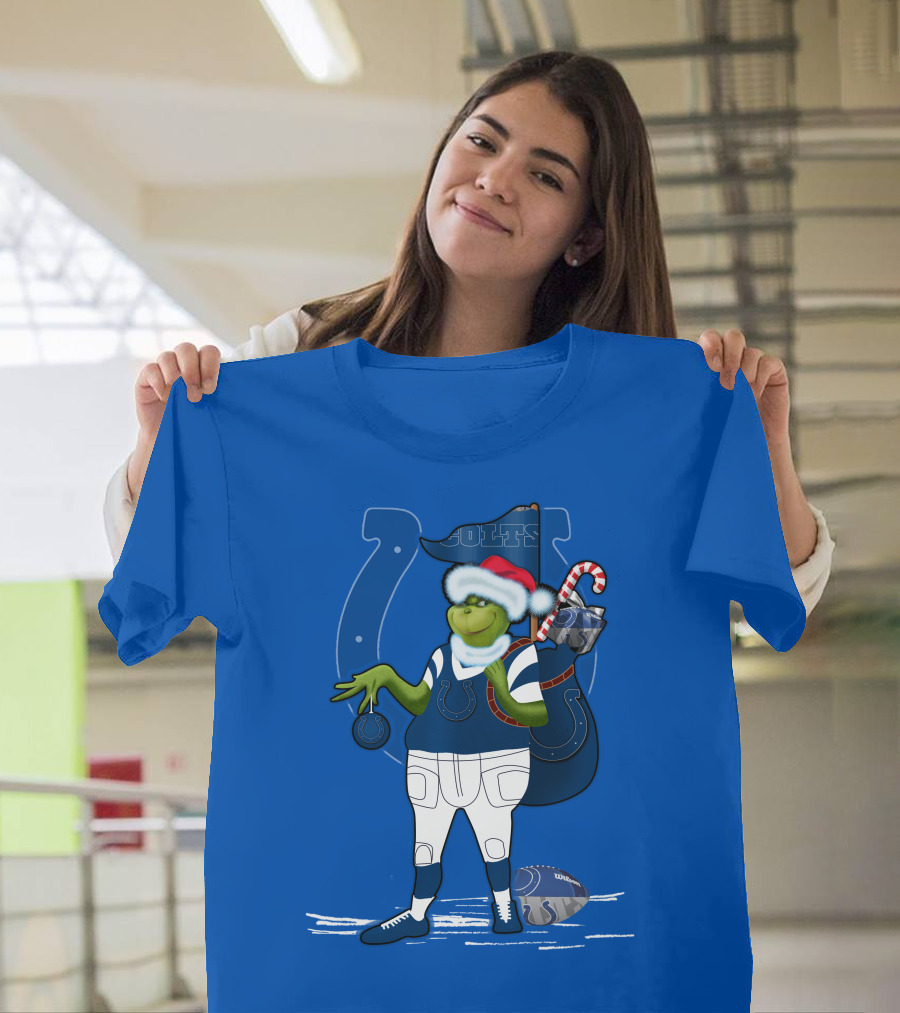 Grinchxmas Indianapolis Colts Holiday Football Cheer T-Shirt