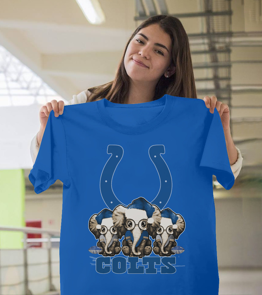 Elephant Xmas Indianapolis Colts Colts T-Shirt