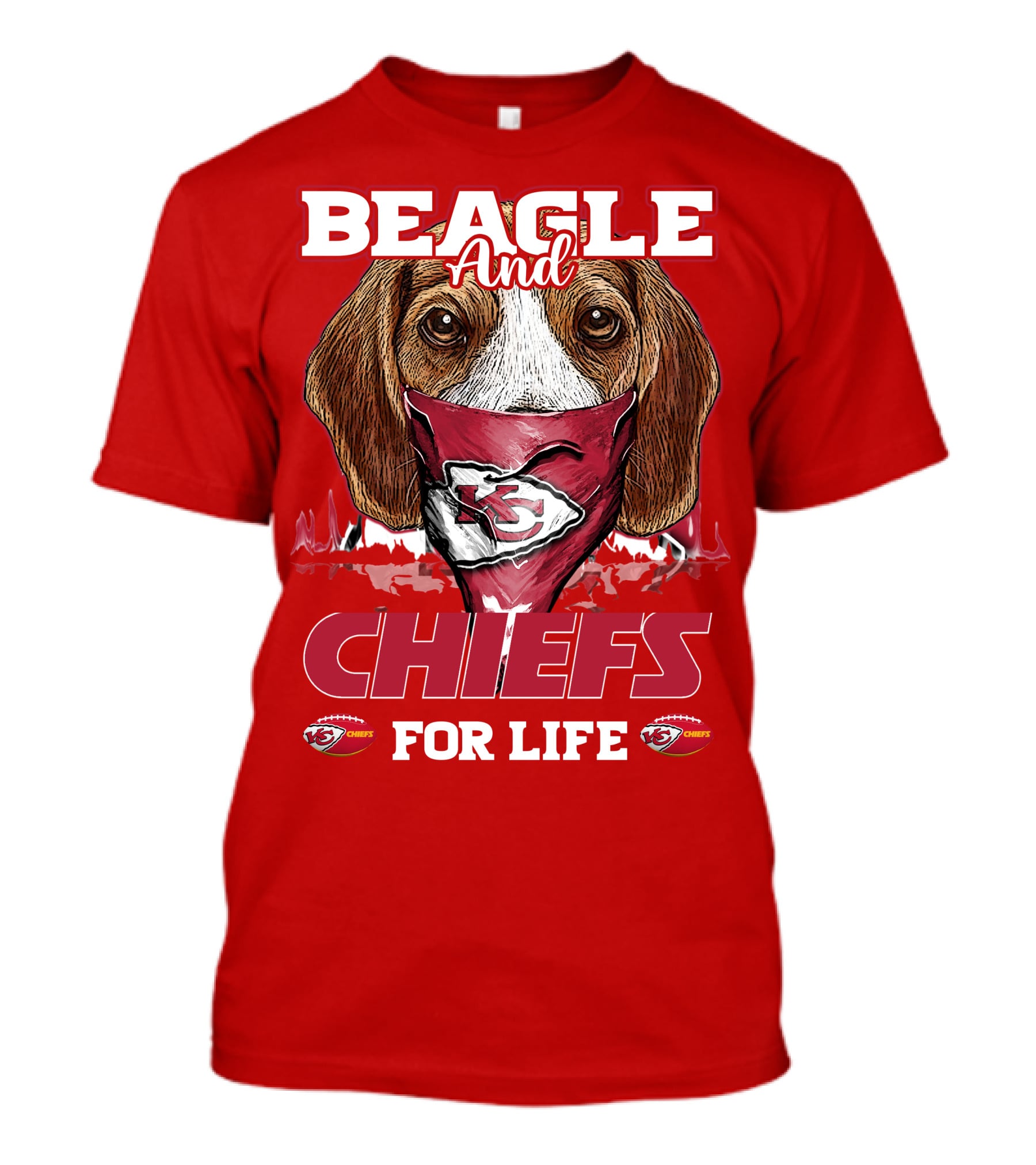 Beagle And Chiefs For Life Kansas City Chiefs T-Shirt