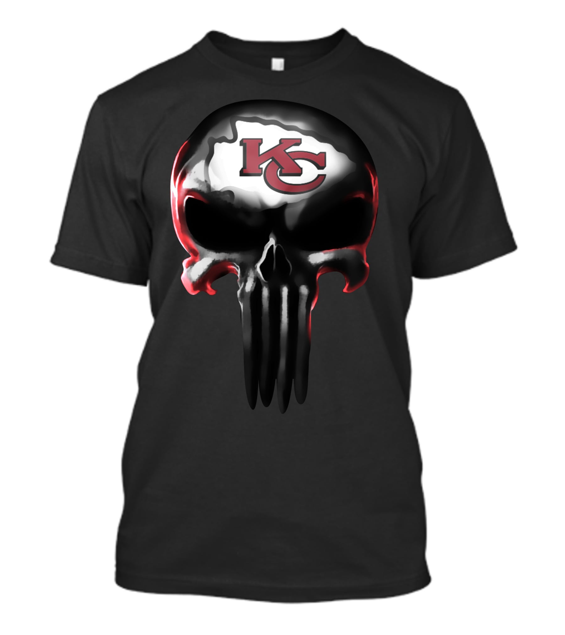 Kansas City Chiefs Kc Skull T-Shirt