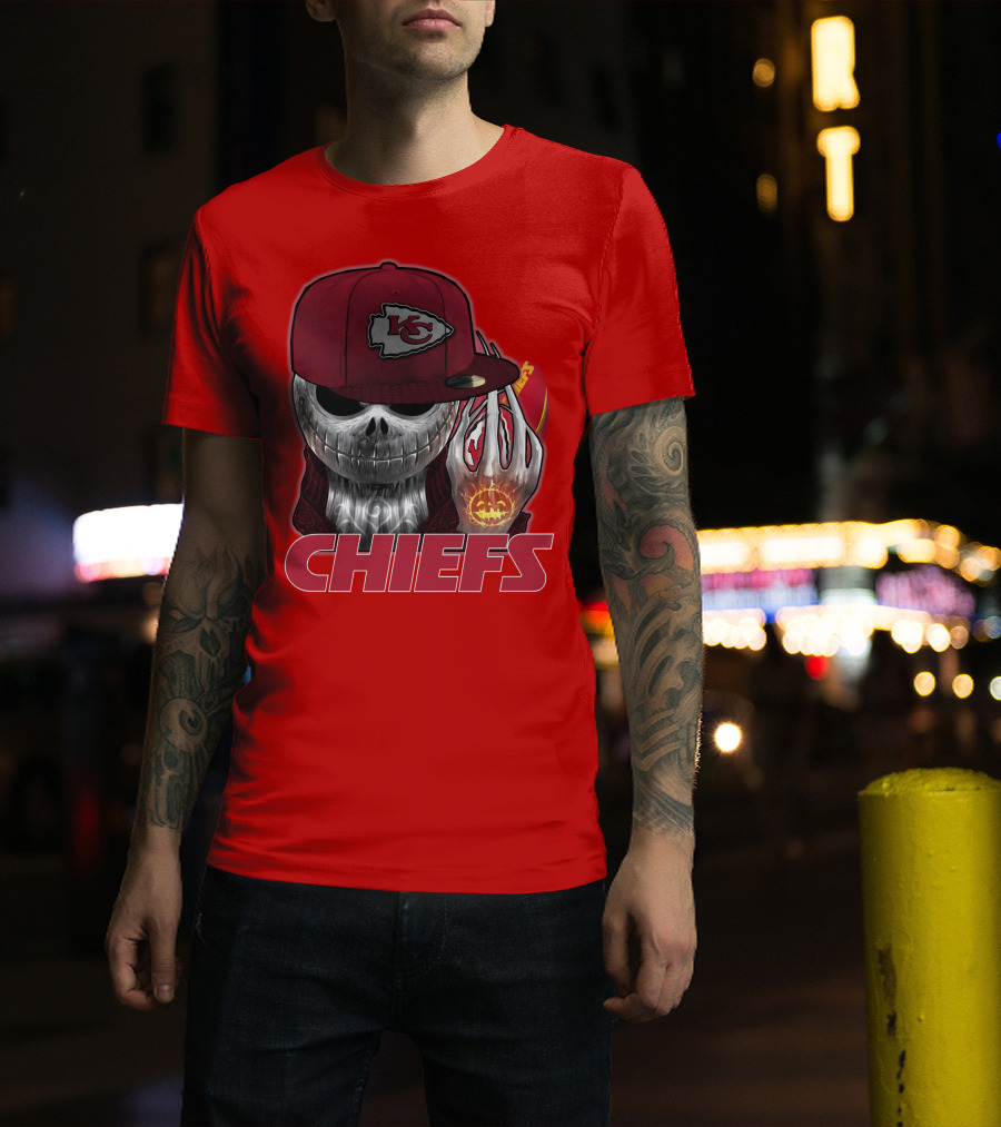 Jackskull Chiefs Kansas City Football T-Shirt