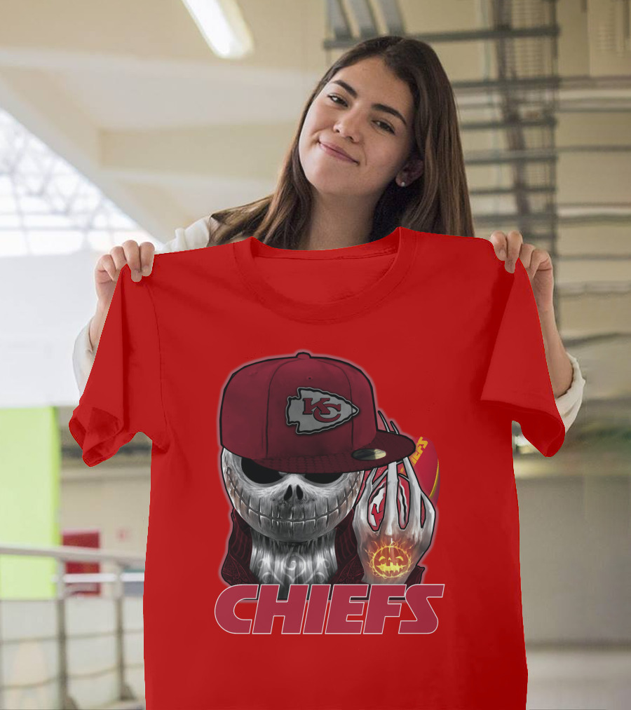 Jackskull Chiefs Kansas City Football T-Shirt