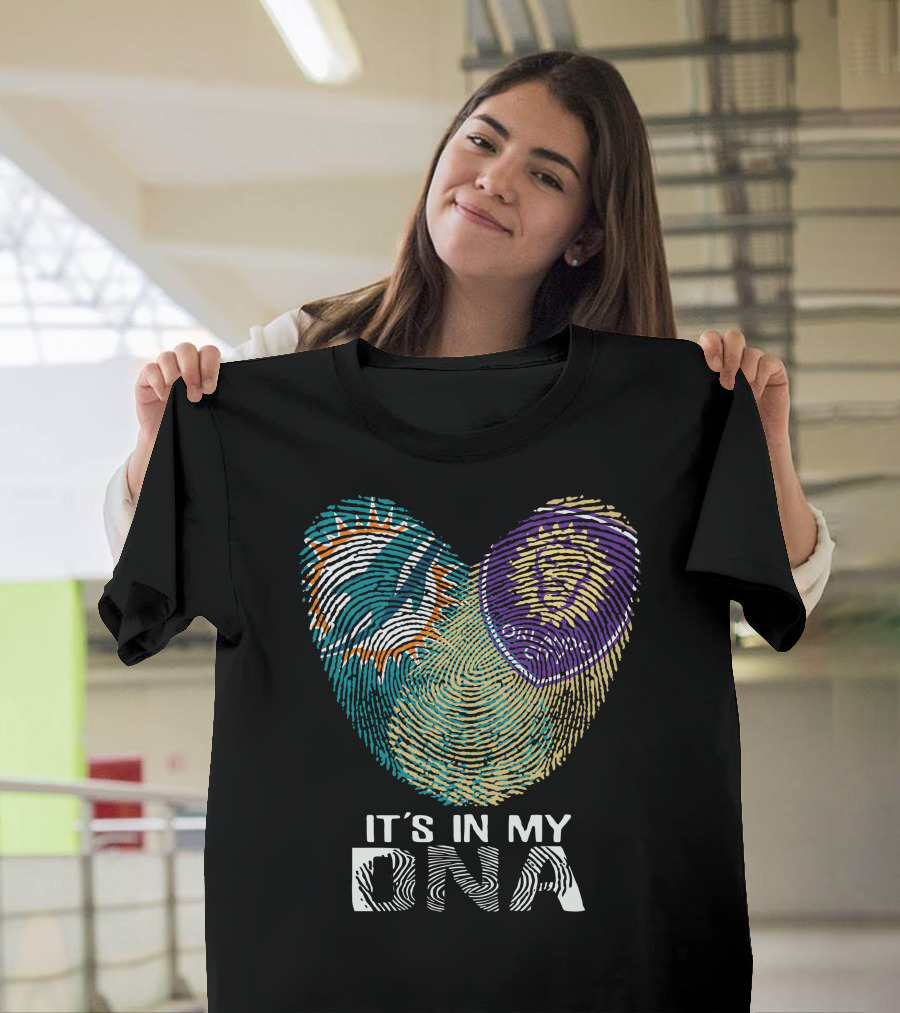 It's In My Dna Miami Dolphins Orlando City Sc T-Shirt