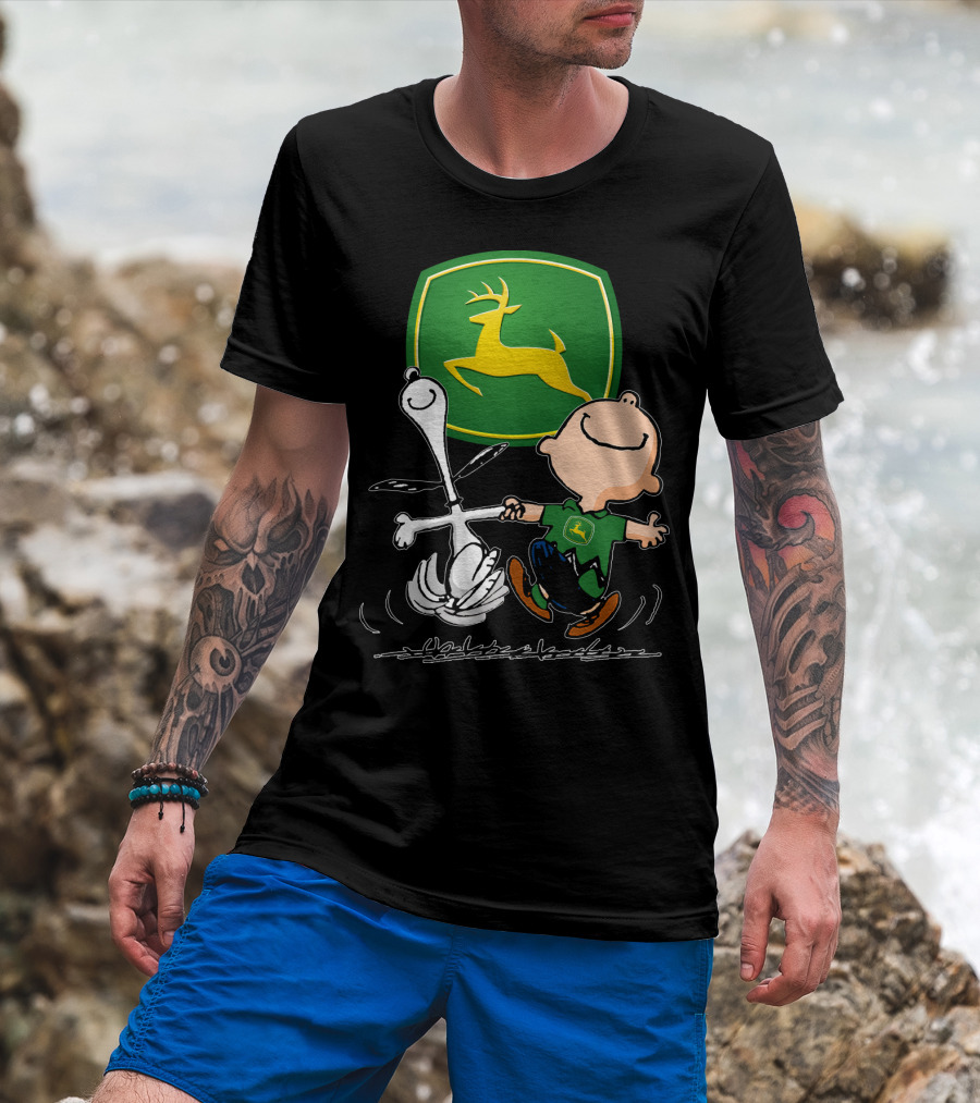 Snoopy Dance JD John Deere Peanuts T-Shirt