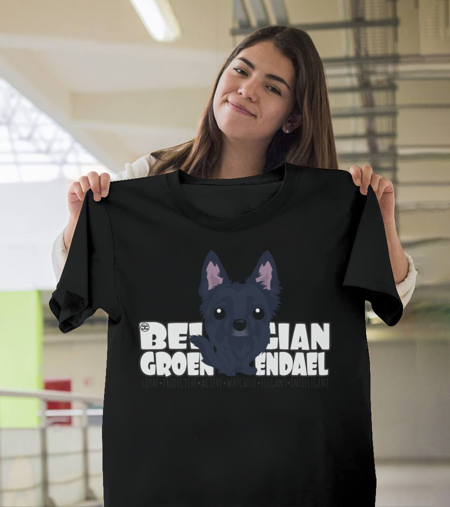 Belgian Groenendael DGBigHead Loyal Protective Active Watchful Elegant Intelligent T-Shirt
