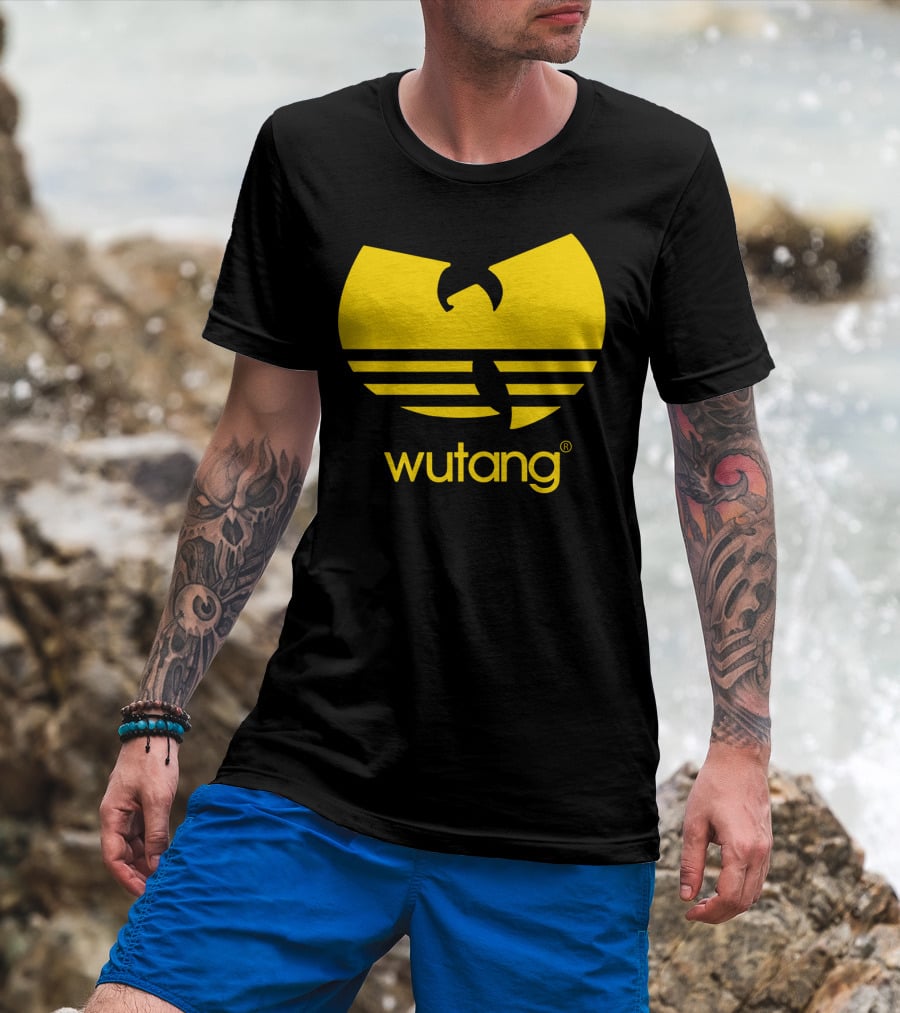Wutang Yellow Iconic Symbol And Text T-Shirt