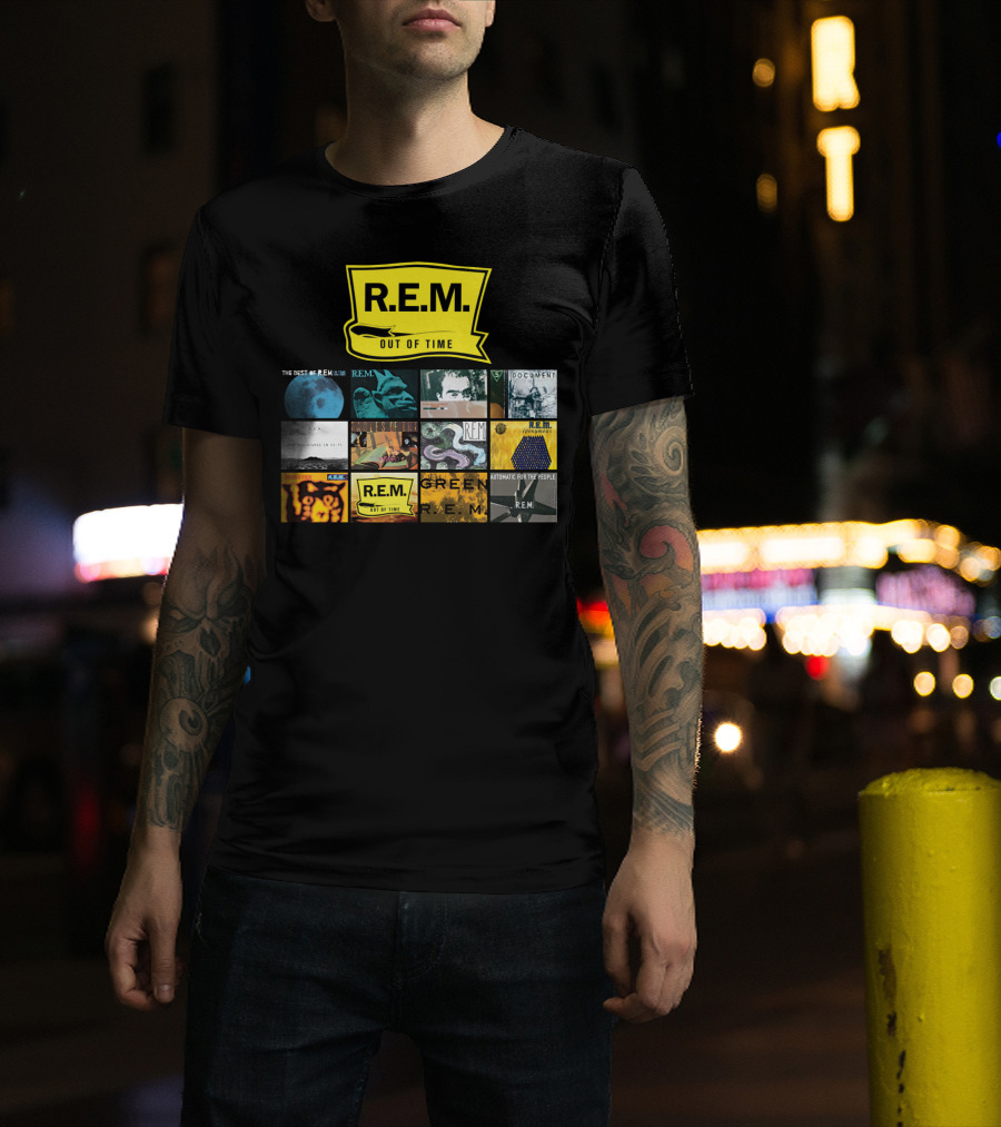 R.E.M. Out Of Time Album Covers Collection T-Shirt