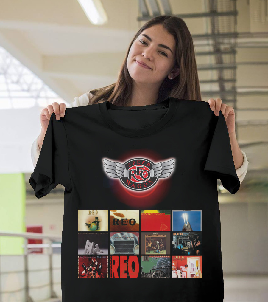 REO Speedwagon Album Covers With Iconic Band T-Shirt