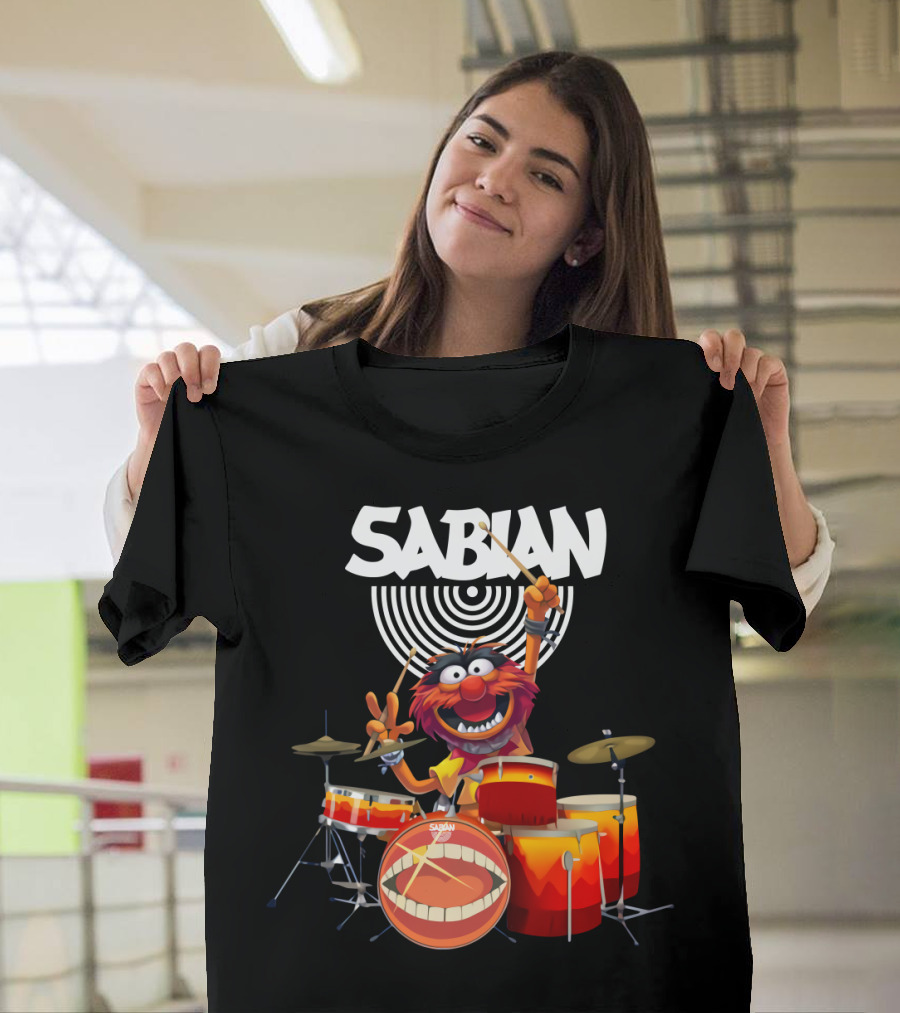 Sabian Drums The Muppet Show Animal Playing T-Shirt