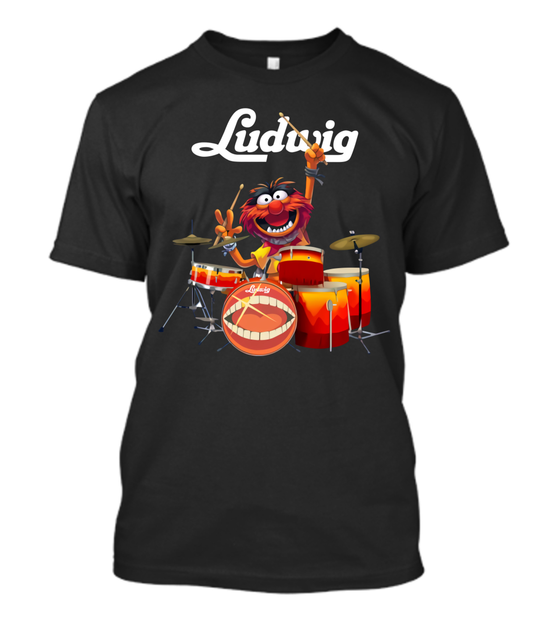 The Muppets Animal Ludwig Drums T-Shirt