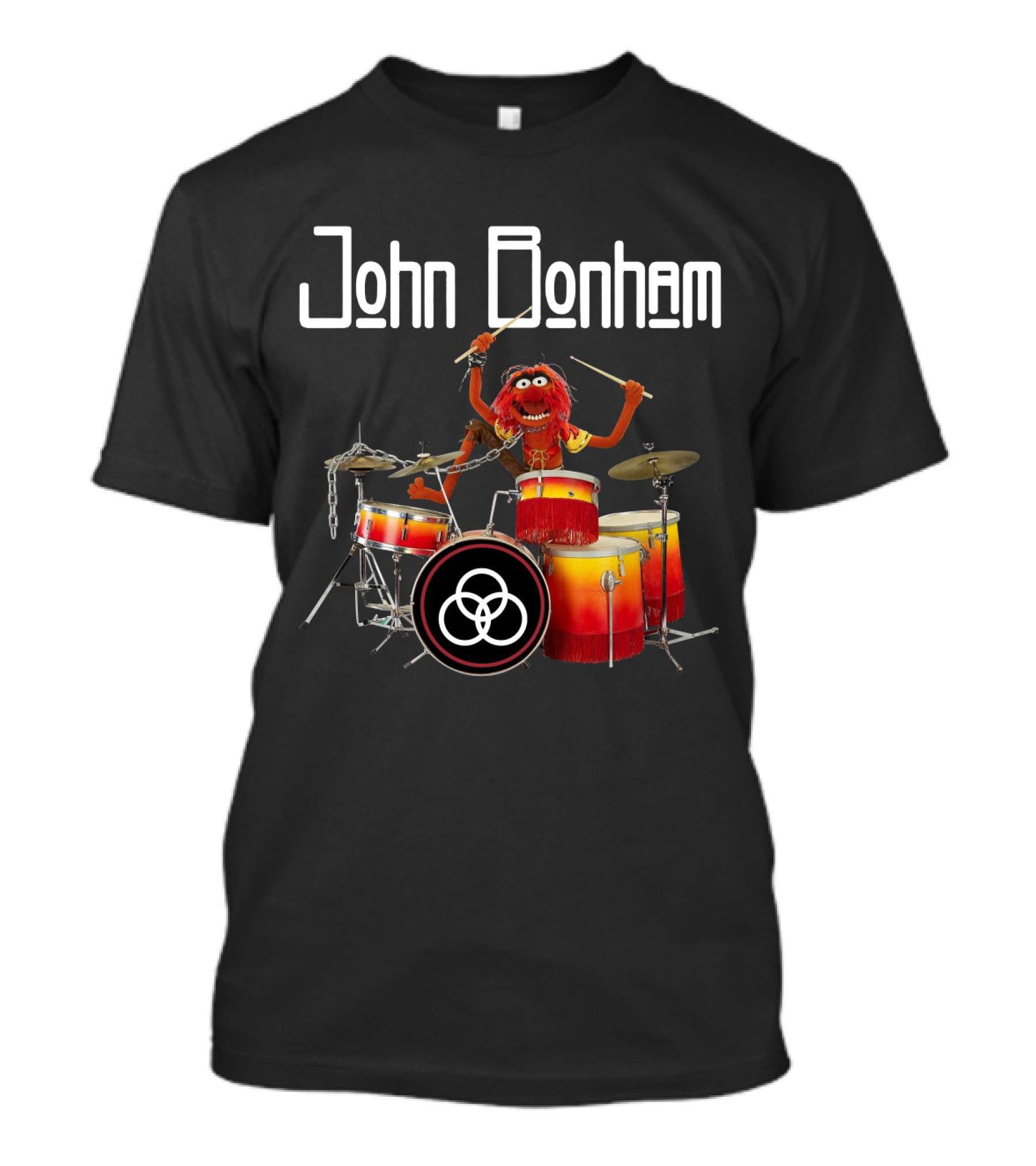 John Bonham Drums Animal Muppets Iconic Performance Image T-Shirt