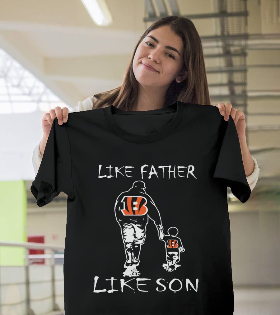 Like Father Like Son Cincinnati Bengals Football Fan Matching Outfits T-Shirt