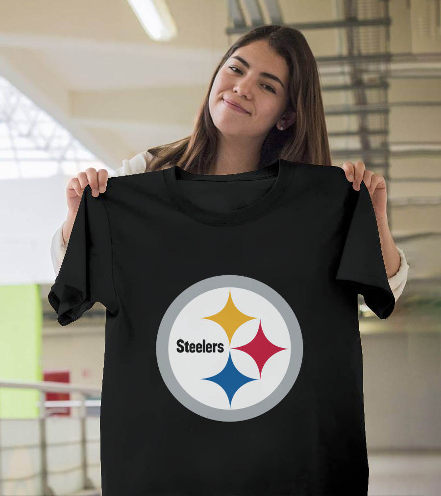 Pittsburgh Steelers Circular Emblem with Iconic Stars T-Shirt