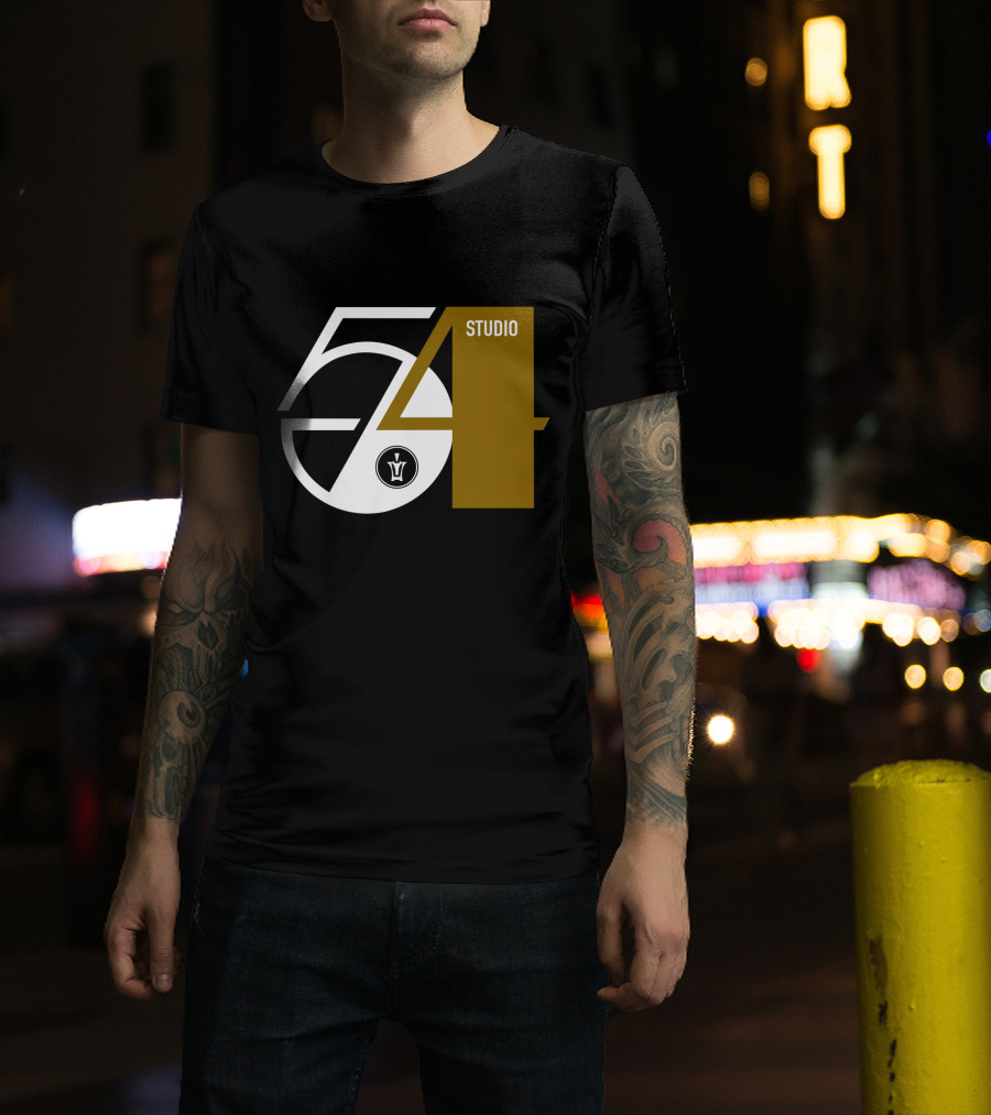 Studio 54 Disco With Vintage Style Record Label T-Shirt