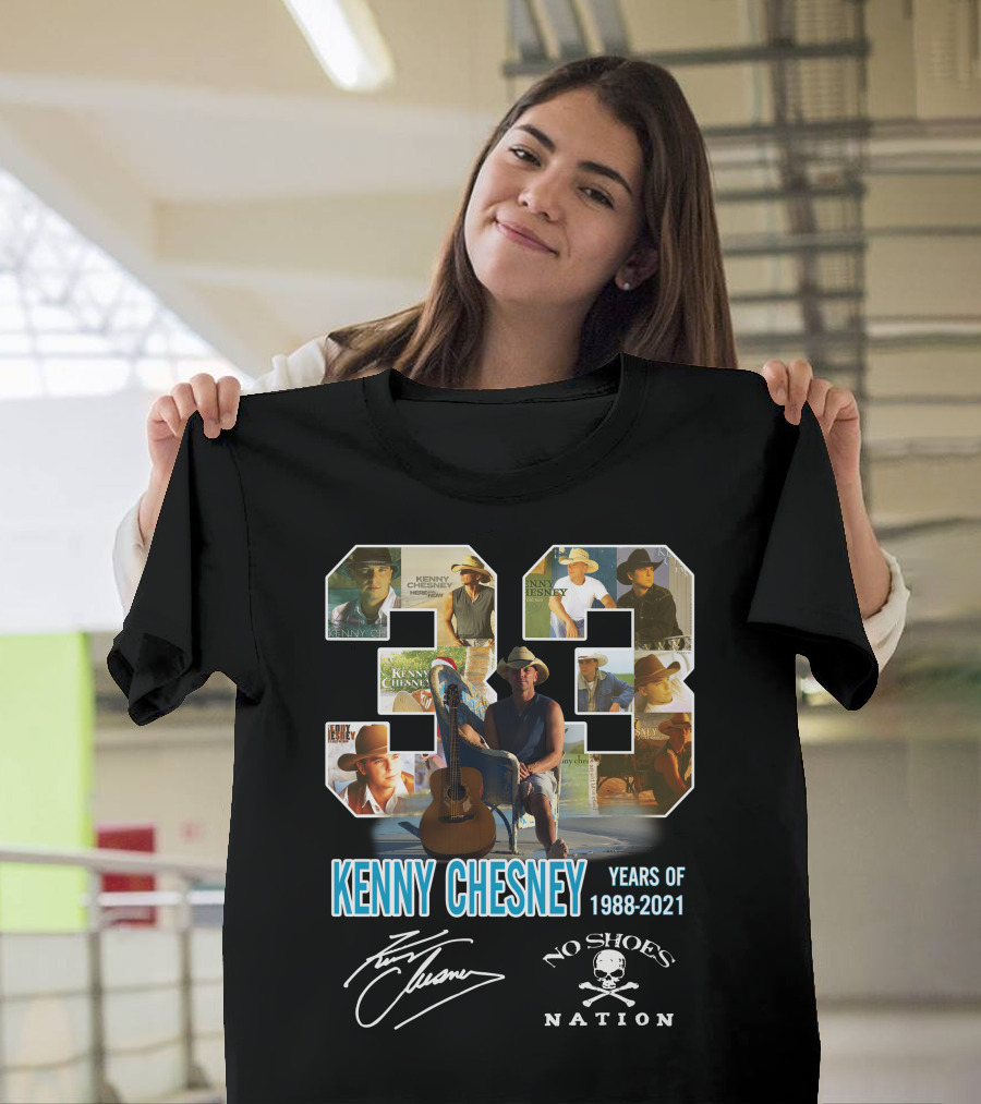 Kenny Chesney 33 Years of No Shoes Nation 1988-2021 T-Shirt
