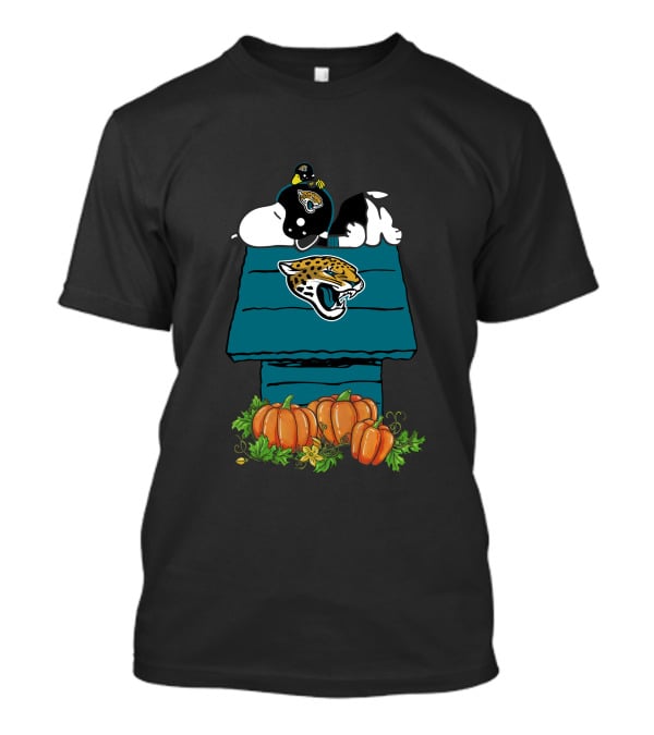 Jacksonville Jaguars Snoopy Pumpkin Halloween Peanuts NFL Football T-Shirt