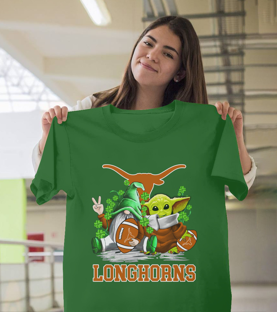 Texas Longhorns Football Patrick’s Day Longhorns Gnome Baby Jedi T-Shirt