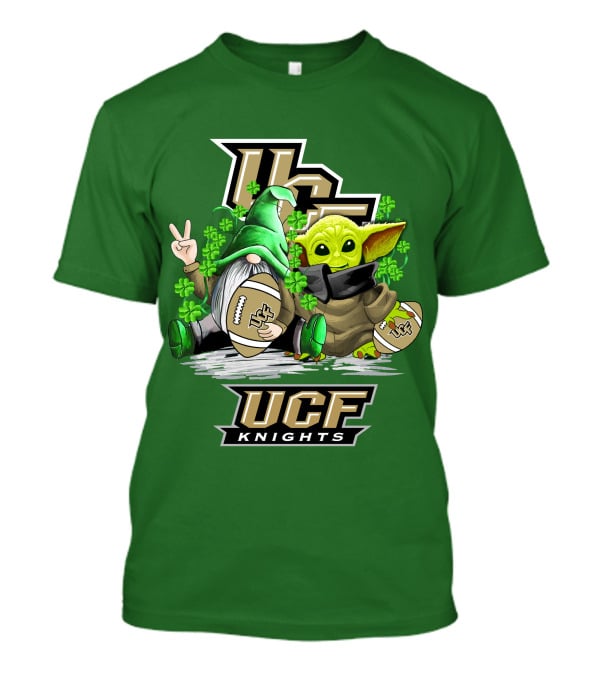 UCF Knights Football St. Patrick's Day Shamrock Gnome Baby Alien T-Shirt