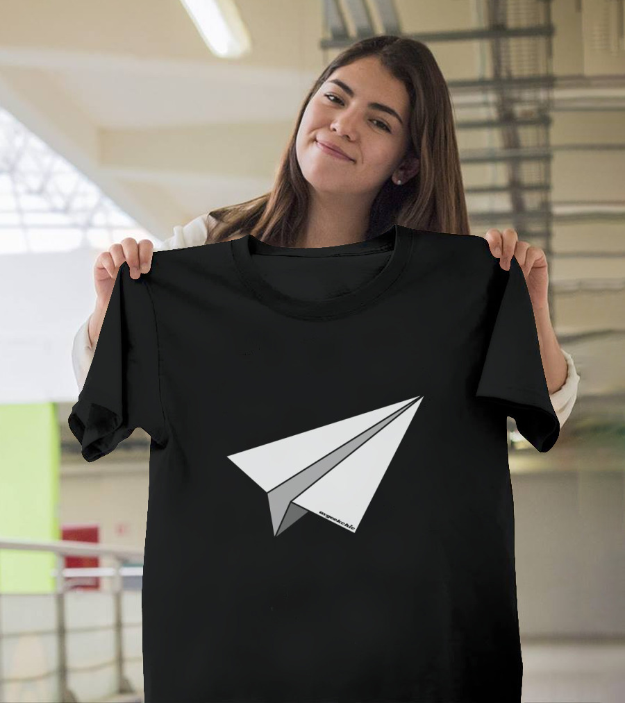 Aewookids Simple White Paper Plane T-Shirt