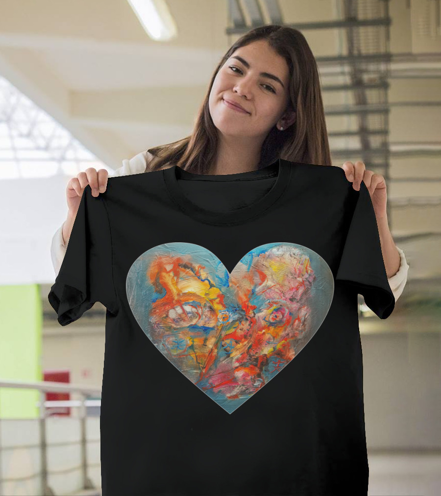 Love That Baccarat Vibrant Heart Abstract T-Shirt