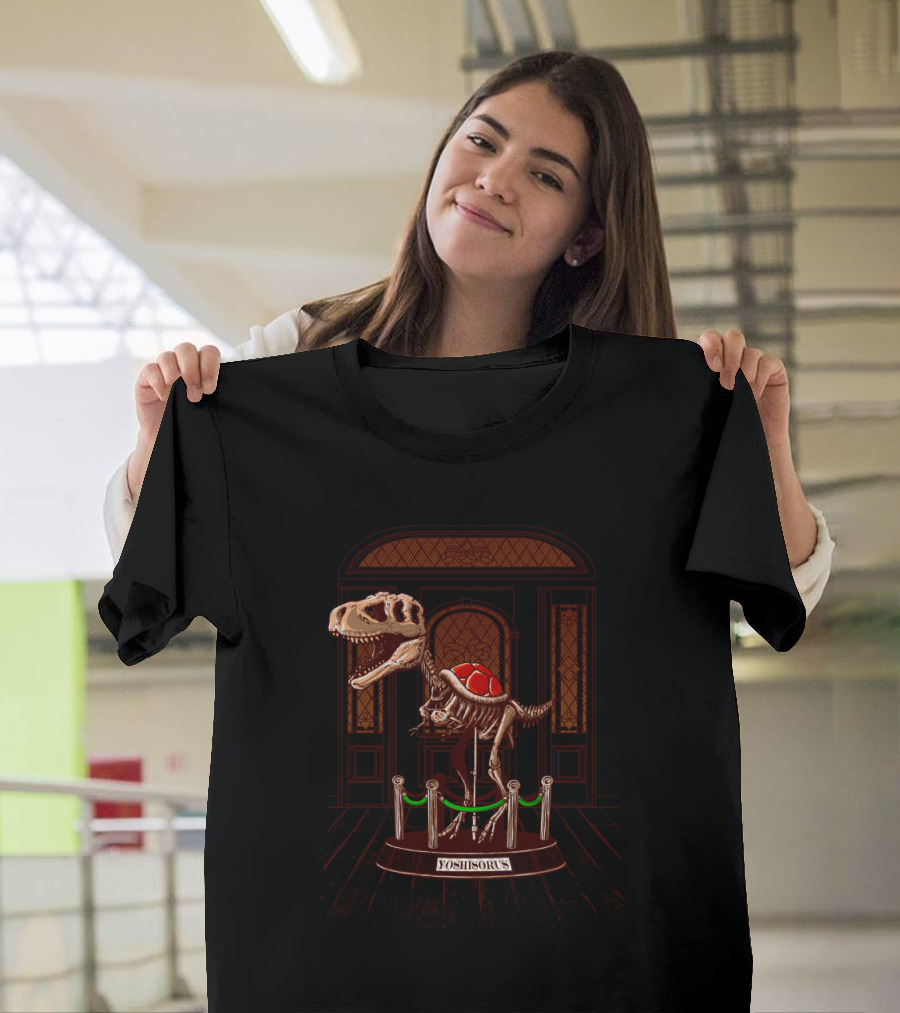 Yoshisaurus Exhibit at Museum of Geek History Dinosaur Display T-Shirt