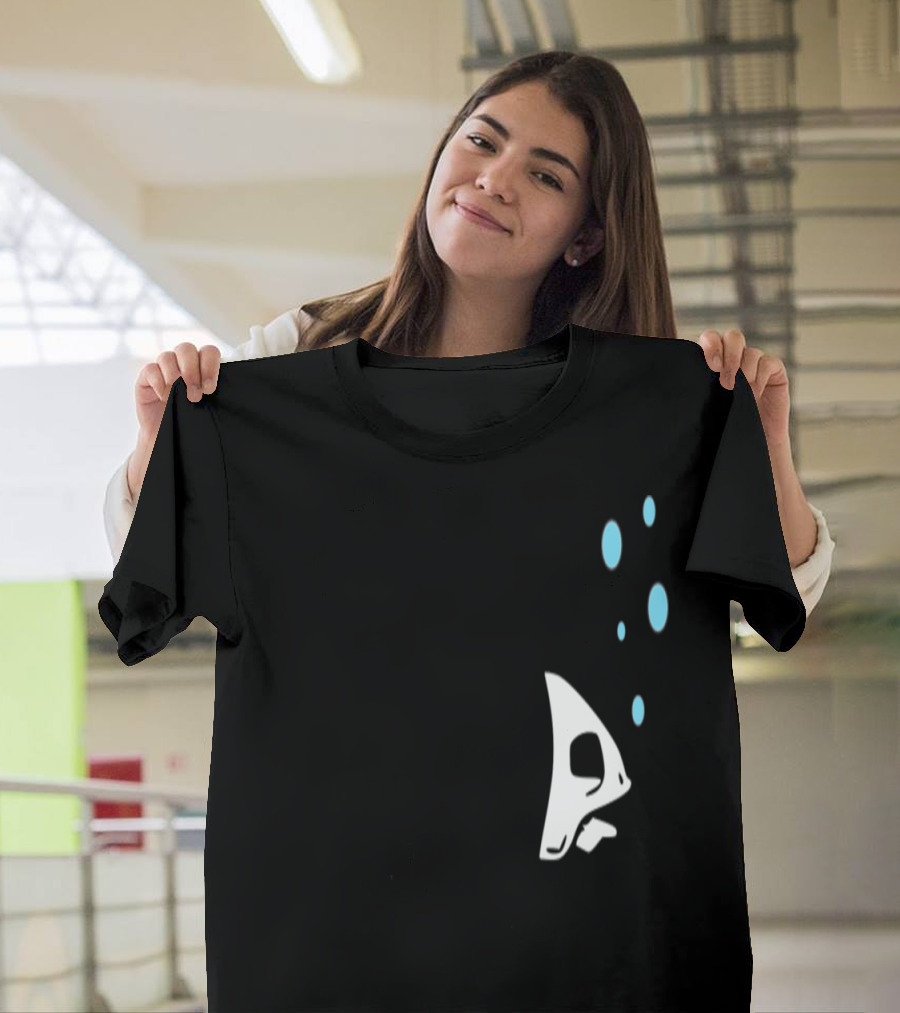 Fish Skeleton White Bubbles T-Shirt