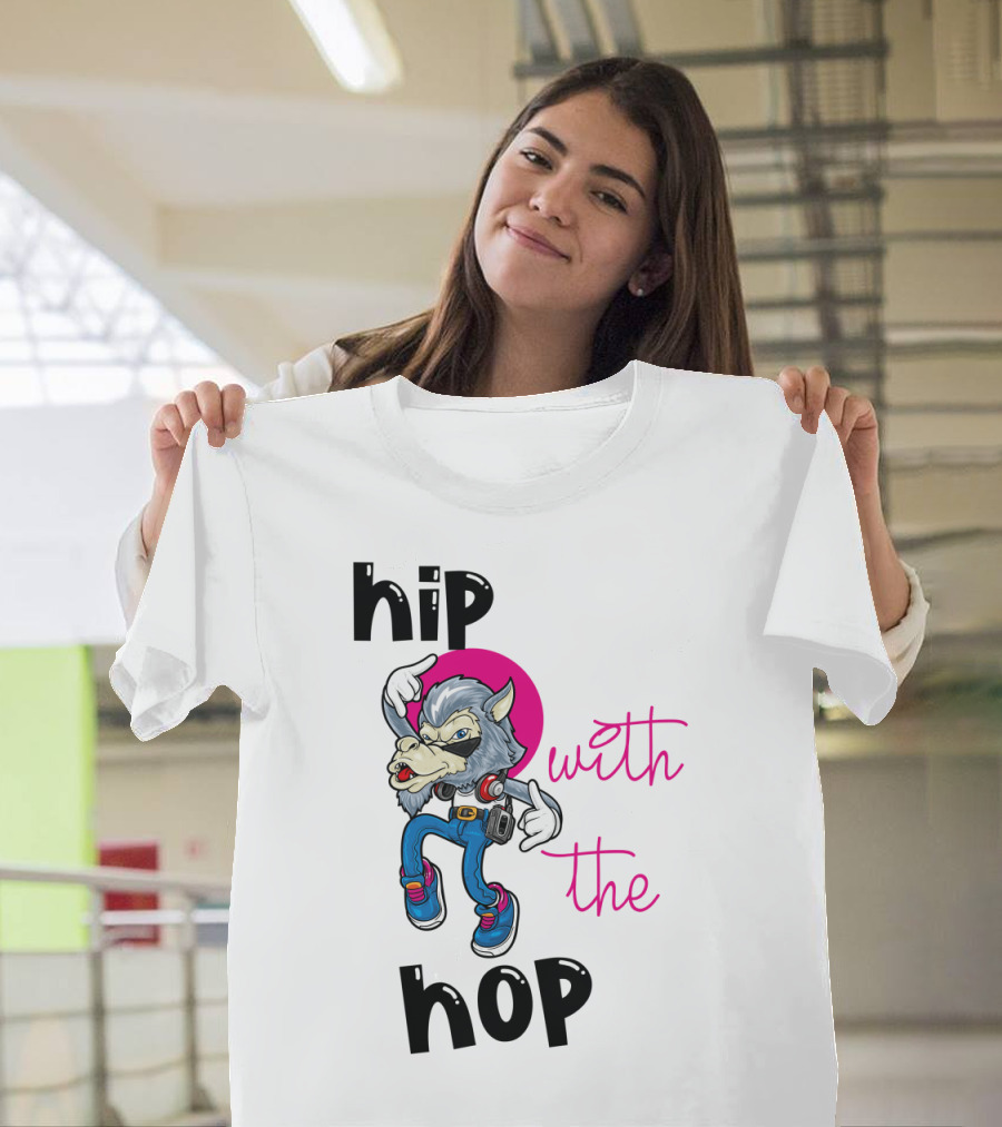 Hip With The Hop Dancing Donkey in Headphones Animation T-Shirt