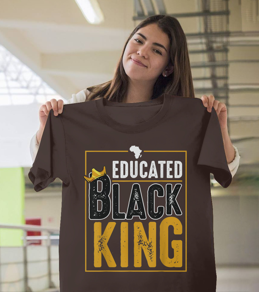 Educated Black King Africa Crown T-Shirt