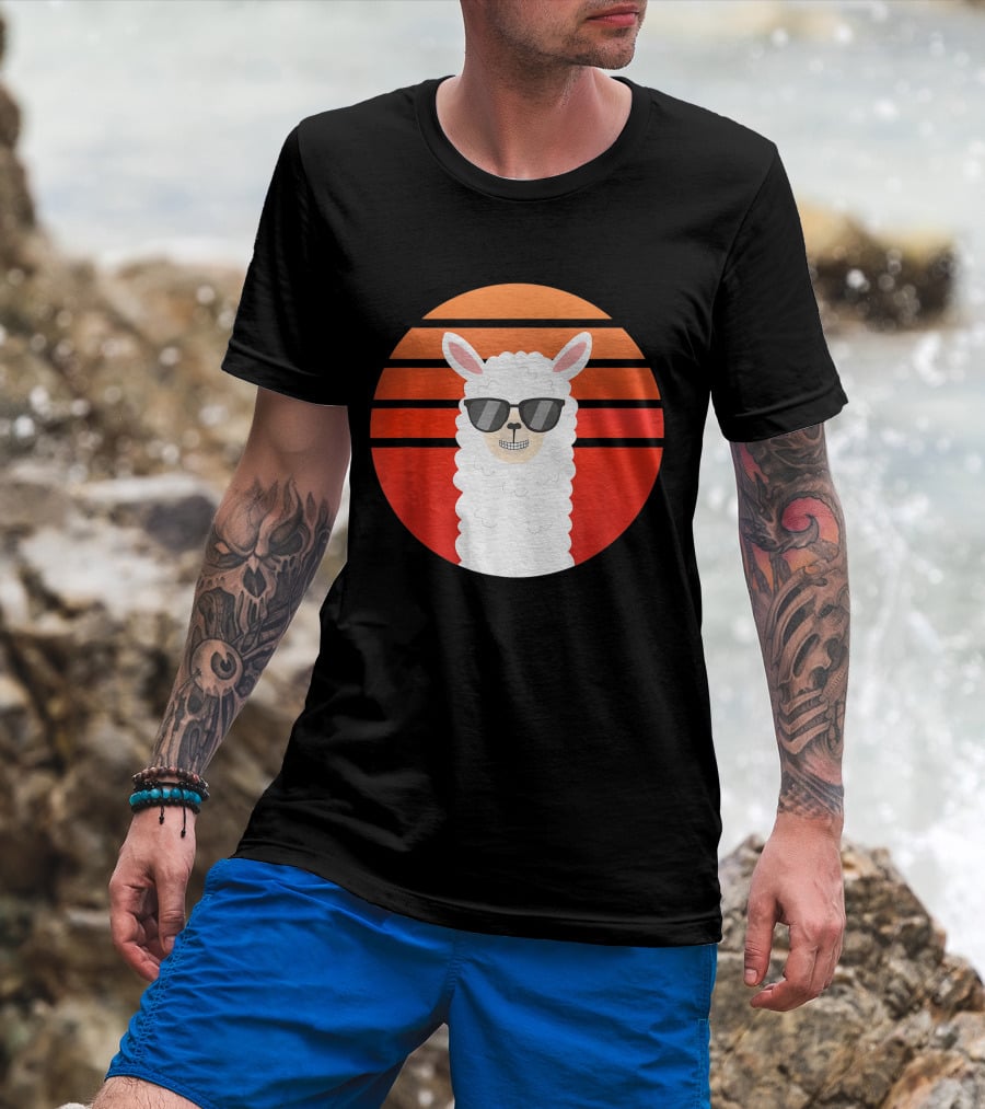 Alpaca Grin Sunset Shades T-Shirt