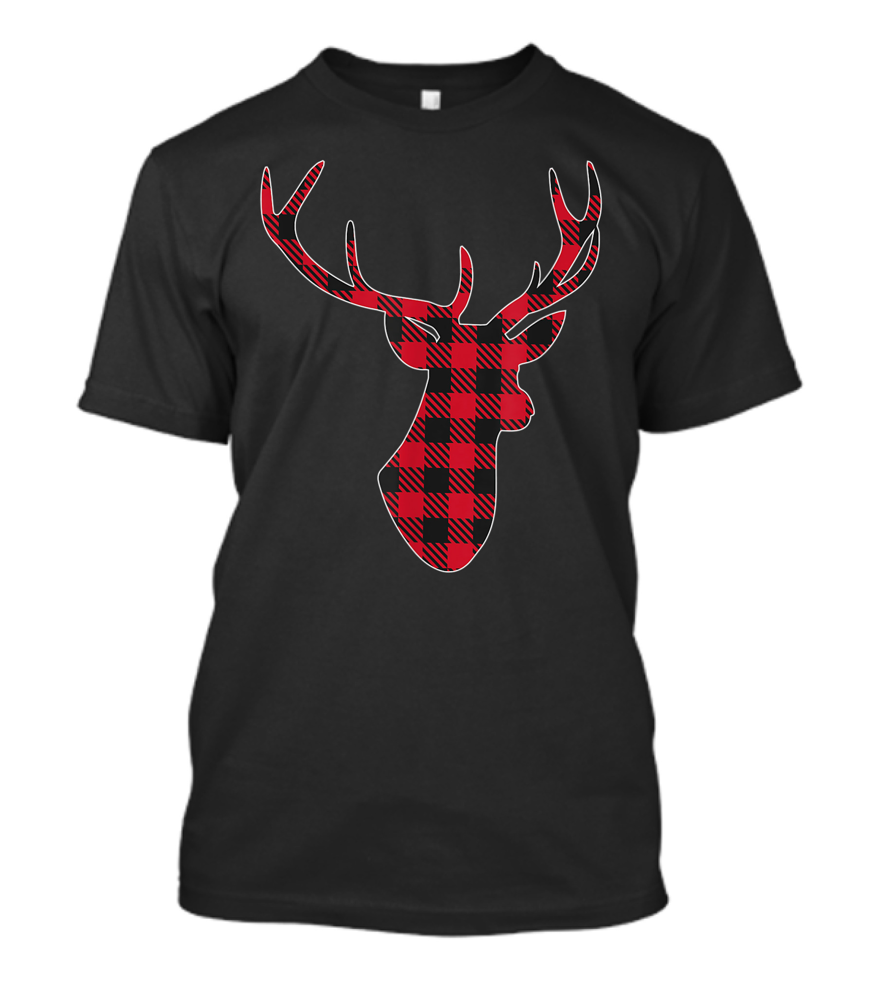Christmas Buffalo Plaid Deer T-Shirt