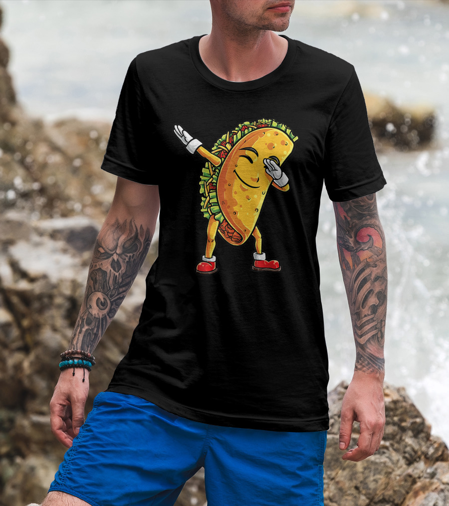 Dabbing Taco Cinco De Mayo Animation T-Shirt