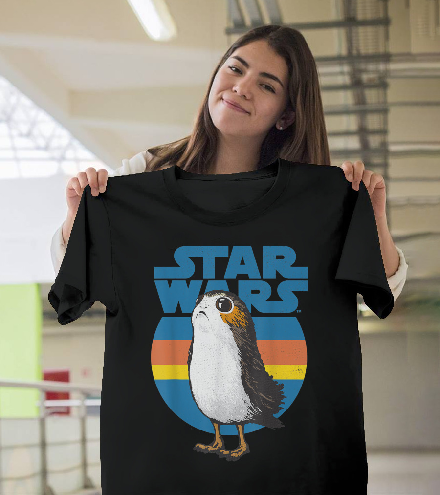 Star Wars Porg Retro Stripes T-Shirt