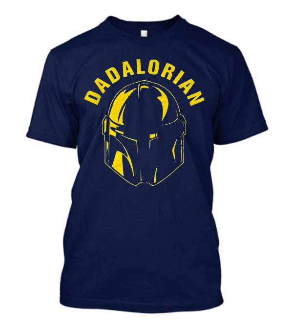 Dadalorian Star Wars Mandalorian Helmet Design For Dads T-Shirt