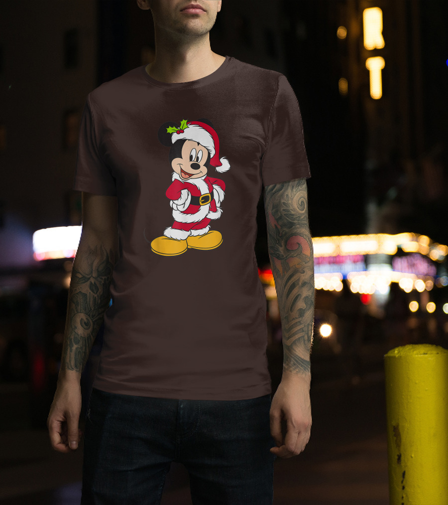 Disney Santa Mickey Mouse Holiday T-Shirt